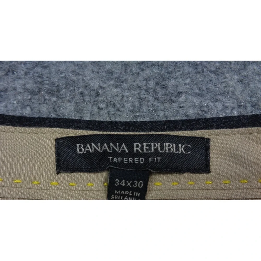 Banana Republic Pants Mens 34x30 Dark Gray Vitale Barberis Canonico Flannel 120s